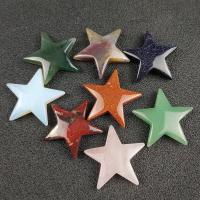 Fashion Decoration, Natural Stone, Star, polished, DIY, more colors for choice, 35mm, Sold By Box