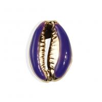 Shell Pendants with Zinc Alloy gold color plated DIY & enamel nickel lead & cadmium free Sold By PC