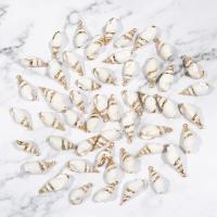 Shell Pendants with Zinc Alloy plated DIY nickel lead & cadmium free Sold By Bag