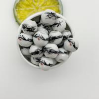 Porslin Smycken Pärlor, Rund, DIY & olika storlek för val, vit, nickel, bly och kadmium gratis, Säljs av PC