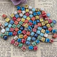 Porcelain Jewelry Beads, Square, DIY, more colors for choice, nickel, lead & cadmium free, 8mm, Sold By PC