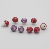 Perles bijoux en porcelaine, champignon, DIY, plus de couleurs à choisir, protéger l'environnement, sans nickel, plomb et cadmium, 17x14mm, Vendu par PC