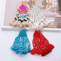 Fashion Fringe Earrings, Tibetan Style, plated, fashion jewelry & for woman, more colors for choice, nickel, lead & cadmium free, 90x30mm, Sold By Pair