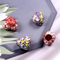 Tibetan Style European Beads, plated, DIY & enamel, more colors for choice, nickel, lead & cadmium free, 13x11mm, Sold By PC
