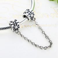 Tibetan Style European Safety Chain, silver color plated, DIY, silver color, nickel, lead & cadmium free, Sold Per 3.543 Inch Strand