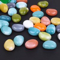 Opaque Acrylic Beads, injection moulding, DIY, mixed colors, 25x20x12mm, Sold By Bag