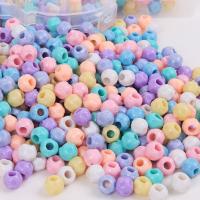 Solid Color Akryl perler, Runde, sprøjtestøbning, du kan DIY, blandede farver, 10mm, Solgt af Bag