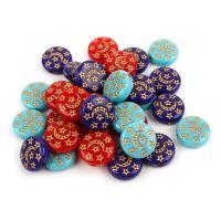 Acrylic Jewelry Beads, Round, plated, DIY, more colors for choice, 13x5mm, 895PCs/Bag, Sold By Bag