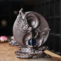 Backflow Incense Burner, Porcelain, plated, for home and office & durable, more colors for choice, 190x95x220mm, Sold By PC
