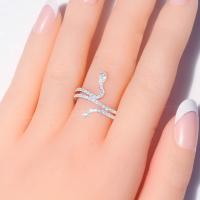 Латунь Манжеты палец кольцо, плакирован серебром, ювелирные изделия моды & Женский, не содержит никель, свинец, 3.50x20mm, продается PC