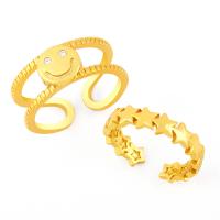 Sárgaréz Mandzsetta Finger Ring, galvanizált, 18K platina bevonatú & cirkónia, aranysárga, 0.5cmuff0c0.8cm, Által értékesített PC