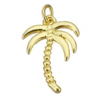 Brass Jewelry Pendants Palm Tree gold color plated Approx 2.5mm Sold By PC