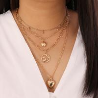 Multi Layer Necklace Zinc Alloy plated fashion jewelry & multilayer & for woman gold nickel lead & cadmium free 38cm 48cm 50cm 58cm Sold By Strand