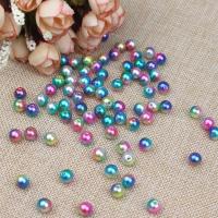 Perles en plastique ABS, Plastique ABS perle, Rond, DIY, plus de couleurs à choisir, protéger l'environnement, sans nickel, plomb et cadmium, Environ 500sol/sac, Vendu par sac