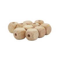 Koraliki drewniane, Drewno bukowe, Kwadrat, DIY & różnej wielkości do wyboru, sprzedane przez PC