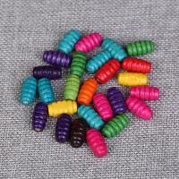 Perles en bois, DIY, couleurs mélangées, 15x8mm, 900PC/sac, Vendu par sac