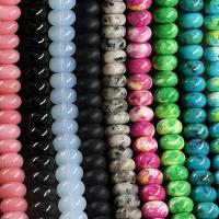 Perles de pierres précieuses mixtes, Pierre naturelle, abaque, poli, DIY, plus de couleurs à choisir, 5x8mm, 72PC/brin, Vendu par brin