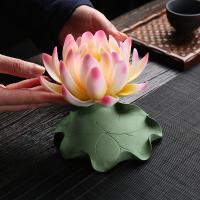Backflow Incense Burner, Porcelain, Flower, plated, for home and office & durable, more colors for choice, 120x70mm, Sold By PC
