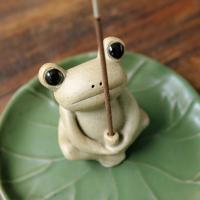 Traditional Ceramic Inserted Burner Incense Seat Porcelain Frog plated for home and office & durable Sold By PC
