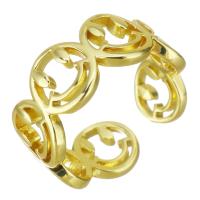 Brass Finger Ring, gold color plated, hollow, 8mm, US Ring Size:6, Sold By PC