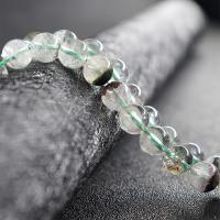 Natural Quartz Jewelry Beads Green Phantom Quartz Round polished DIY green Sold By Strand