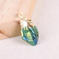 Quartz Gemstone Pendants Natural Stone with Brass irregular plated DIY 25-40mmx10-20mm Sold By PC