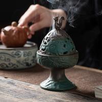 Porcelain Incense Burner, plated, for home and office & durable, 92x92x160mm, Sold By PC