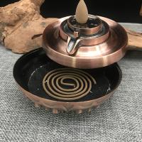 Backflow Incense Burner, Tibetan Style, plated, for home and office & durable, more colors for choice, 120x60mm, Sold By PC