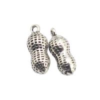 Tibetan Style Pendants, Peanut, plated, DIY & different size for choice, silver color, Sold By PC