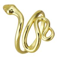Brass Finger Ring Snake gold color plated Adjustable 25mm US Ring Sold By PC