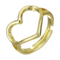 Anillo de dedo de latón, metal, chapado, Joyería & para mujer, dorado, libre de níquel, plomo & cadmio, 15mm, 10PCs/Grupo, Vendido por Grupo
