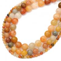 Natural Jade Beads Lighter Imperial Jade Round polished DIY multi-colored Sold By Strand