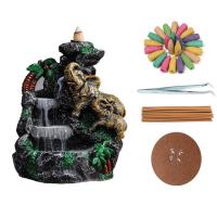 Backflow Incense Burner, Resin, plated, for home and office & durable, 150x170x60mm, Sold By PC