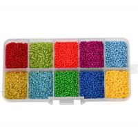 Mixed Glass Seed Beads, Plastic, DIY, more colors for choice, 140x90x30mm, Sold By Set