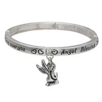 Zinc Alloy Bangle silver color 210mm Sold By PC