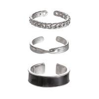 Juego de anillos de aleación de zinc, anillo de dedo, chapado, más colores para la opción, 0.3cmuff0c0.6cm, Vendido por UD