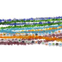 Perles murano faites à la main , Millefiori Lampwork, fleur, normes différentes pour le choix, plus de couleurs à choisir, Trou:Environ 1mm, Vendu par Environ 16 pouce brin