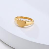 Stainless Steel Finger Ring, plated, fashion jewelry & Unisex & different size for choice, gold, 10x7.50mm, Sold By PC
