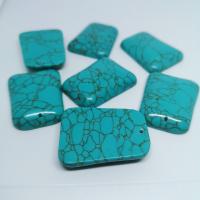 Turquoise přívěsek, Syntetický Turquoise, Lichoběžník, lesklý, DIY, tyrkysově modré, 30x40mm, Prodáno By PC