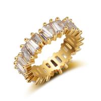 Cubic Zirconia Micro Pave Brass Ring, plated, different size for choice & micro pave cubic zirconia, more colors for choice, 6.60mm, Sold By PC
