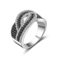 Cubic Zirconia Micro Pave Brass Ring plated & micro pave cubic zirconia 13.40mm Sold By PC