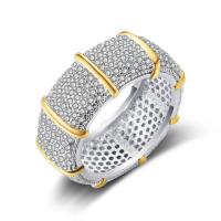 Cubic Zirconia Micro Pave Brass Ring plated & micro pave cubic zirconia 9.50mm Sold By PC