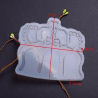 DIY Epoxy Mold Set, Silicone, Crown, plated, durable, clear, 90x88x5mm, Sold By PC