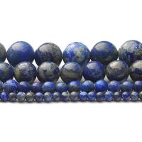 Perles Lapis Lazuli, Rond, poli, DIY & normes différentes pour le choix, couleur de lapis-lazuli, Vendu par brin