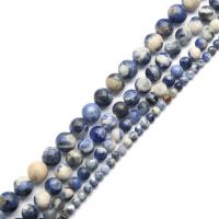 Natural Sodalite Beads Round polished DIY blue Sold By Strand