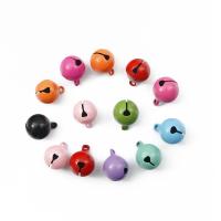 Iron Bell Charm, painted, DIY, more colors for choice, nickel, lead & cadmium free, 14x17mm, 10PCs/Bag, Sold By Bag