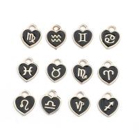 Brass Heart Pendants KC gold color plated DIY & enamel nickel lead & cadmium free Sold By Bag