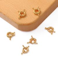 Brass Spring Ring Clasp gold color plated DIY gold nickel lead & cadmium free 11mm Sold By PC