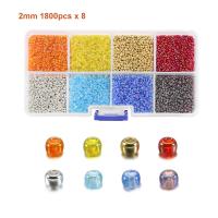 Rainbow Glass Seed Beads, DIY, more colors for choice, 100x100x23mm, Sold By Set