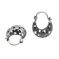 925 Sterling Silver Drop -øreringe, 925 Sterling Sølv, mode smykker & for kvinde & hule, sølv, nikkel, bly & cadmium fri, 17x9x22mm, Solgt af par